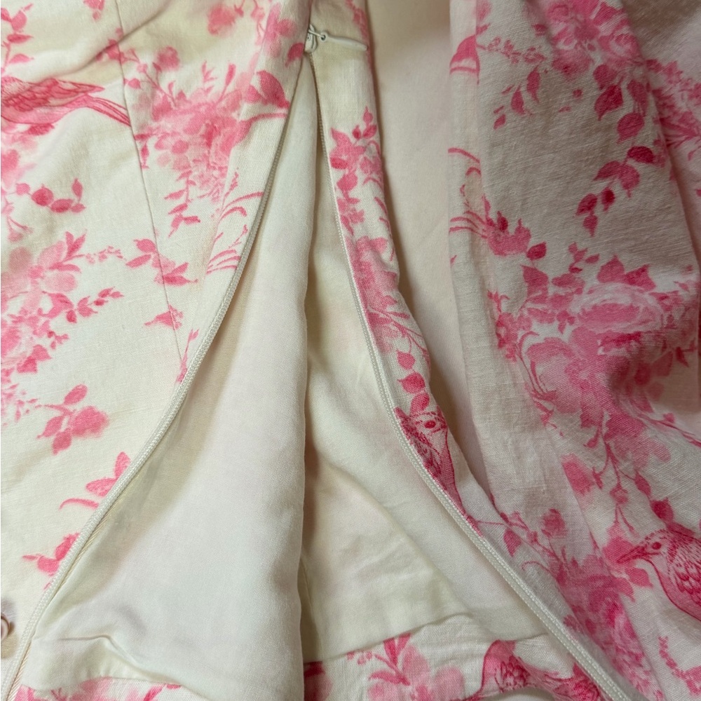 MAJORELLE Off-Shoulder Pink Floral Button Front Top - Picture 6 of 12